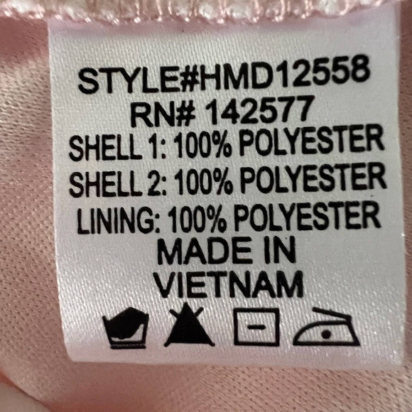 HAUTE MONDE IRIS PLUNGING-V CRISSCROSS OPEN BACK TULLE MINI DRESS PINK LARGE NWT - Picture 8 of 10